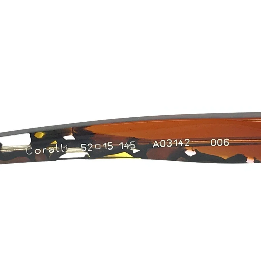 Alain Mikli Eyeglasses Frames Coralti A03142 006 Brown Yellow Mosaic 52-15-145